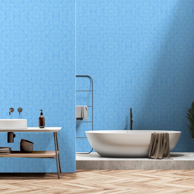 Abstract Diamonds of Blue  Wallpaper (Bathroom)