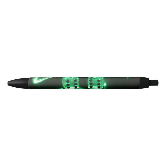 Abstract Dice Black Ink Pen (Front)
