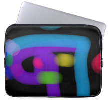 Abstract Digital Circuitry in Cobalt and Violet