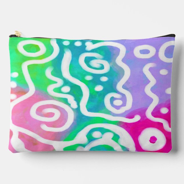 Abstract Digital Painting Accessory Pouch (Front)