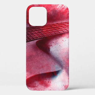 Abstract digital painting of guitarart, abstract, iPhone 12 case