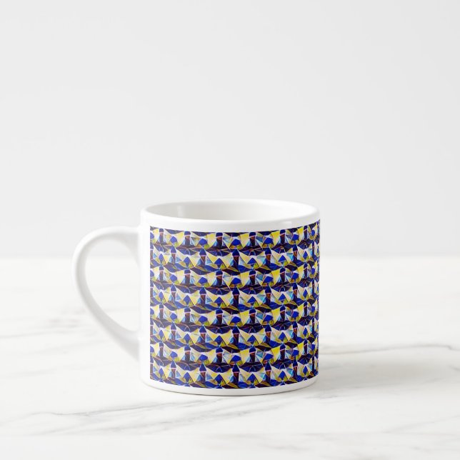 Abstract digital pattern 1216 - Espresso Mug (Left)