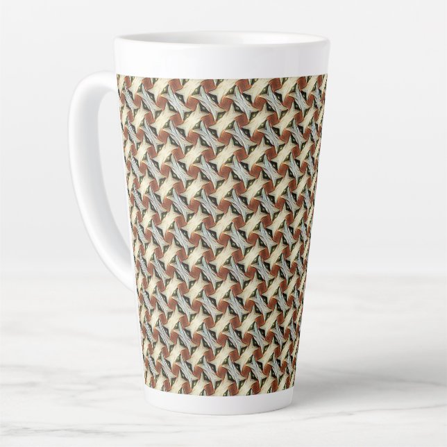 Abstract digital pattern design 1220 - Latte Mug (Left Angle)
