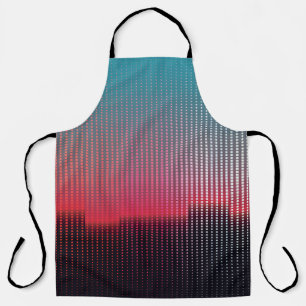 Abstract digital urban landscape of colourful squa apron