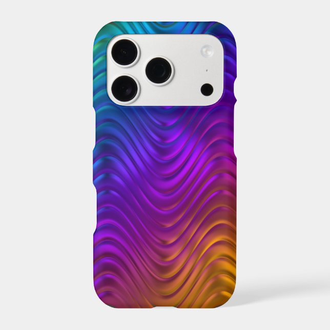 Abstract Digital Waves Acid Psychedelic Design (Back)