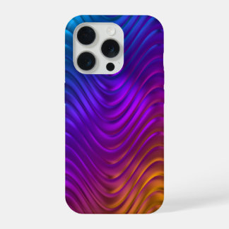 Abstract Digital Waves Acid Psychedelic Design iPhone 15 Pro Case