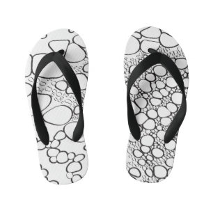 Abstract digital work 10 kid's flip flops