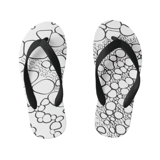 Abstract digital work 10 kid's flip flops (Footbed)