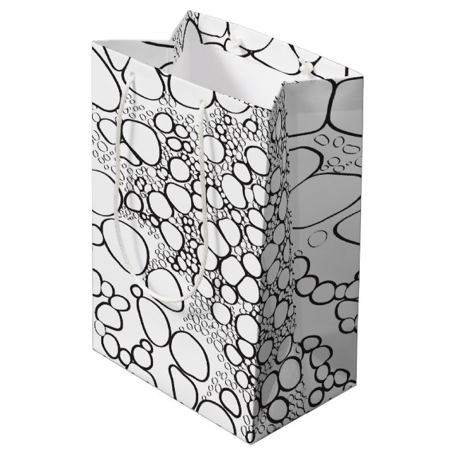 Abstract digital work 10 medium gift bag (Back Angled)