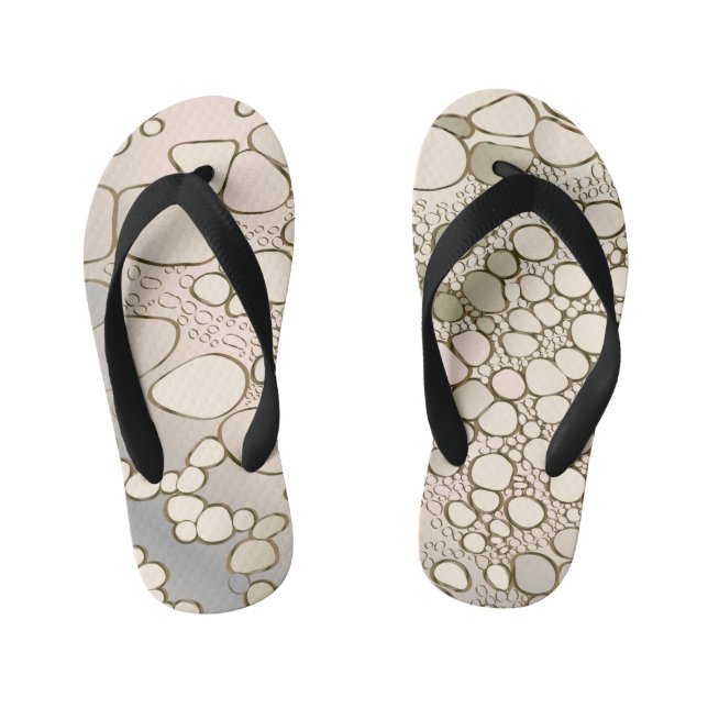 Abstract digital work 5 kid's flip flops (Footbed)