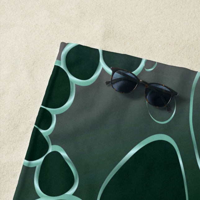 Abstract digital work 9 beach towel (In Situ)