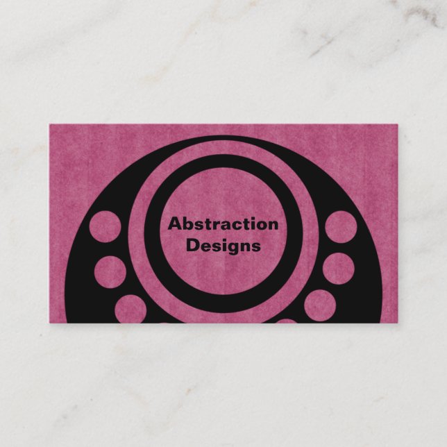 Abstract Dimensions Business Card, Fuchsia Business Card (Front)