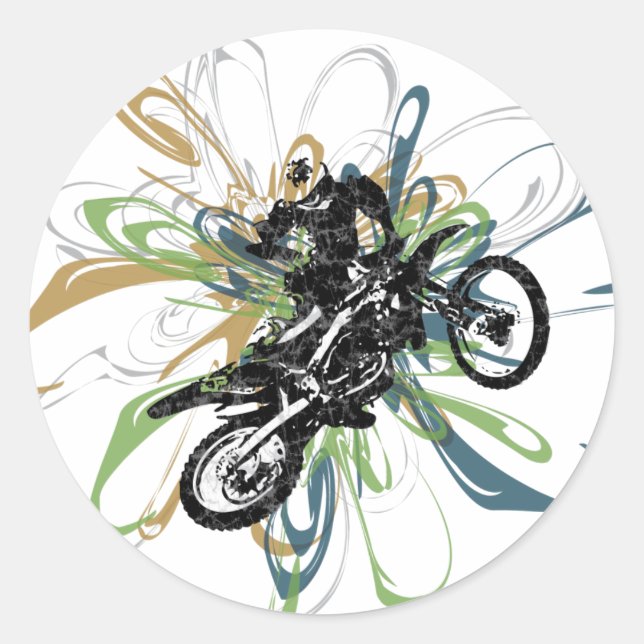Abstract Dirt Bike Stickers (Front)