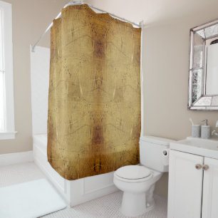 Abstract Distressed Shades Of Brown  Shower Curtain