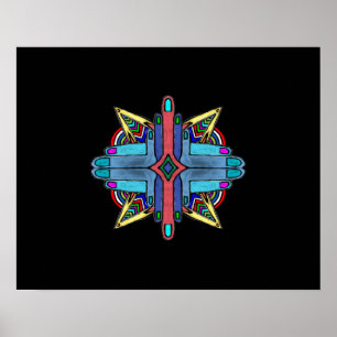 Abstract Diversity Hands Painting - Poster. Poster