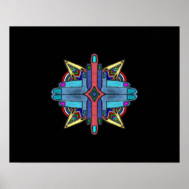 Abstract Diversity Hands Painting - Poster. Poster (Front)