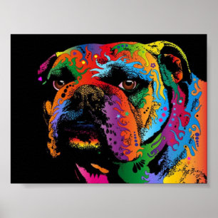 Abstract Dog Art Poster