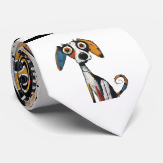Abstract Dog Design Necktie