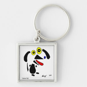 Abstract Dog Keychain