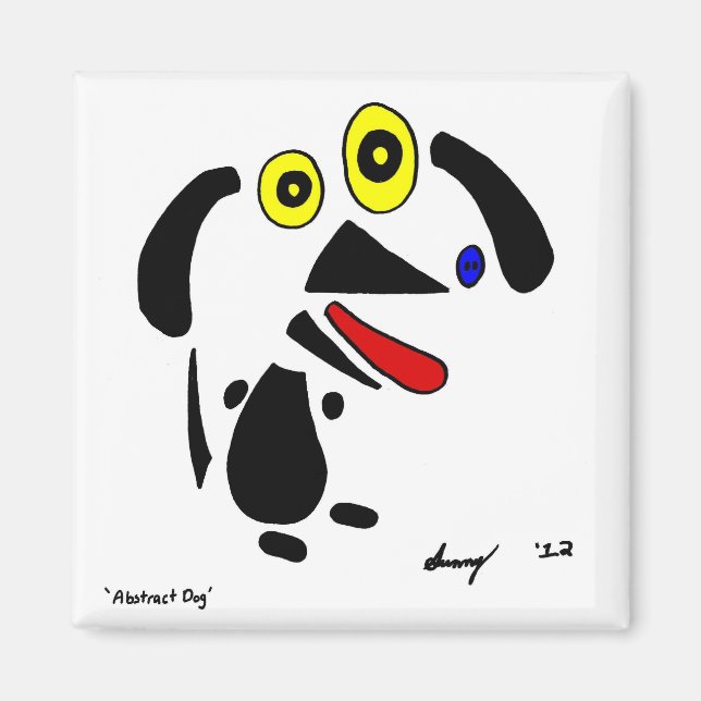 Abstract Dog Magnet (Front)
