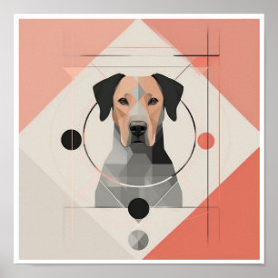 Abstract Dog Minimalistic Poster