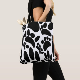 Abstract Dog Pawprint Tote Bag