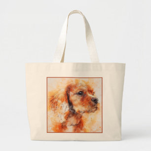 Abstract Dog Print Large Tote Bag