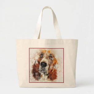 Abstract Dog Print Large Tote Bag