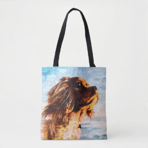 Abstract Dog Print Tote Bag