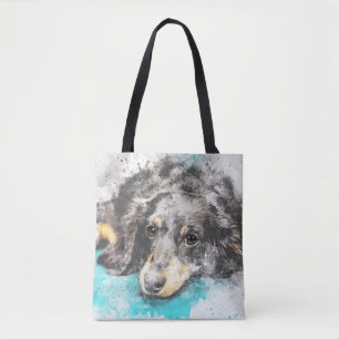 Abstract Dog Print Tote Bag
