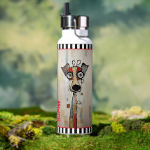 Abstract Dog Thor Water Bottle