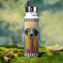 Abstract Dog Thor Water Bottle