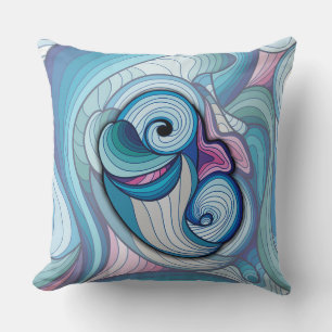 Abstract dolphin cushion