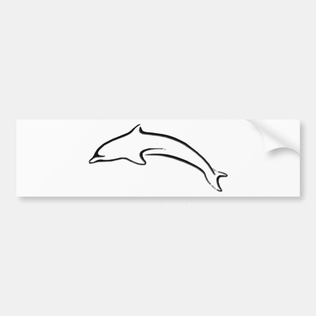 Abstract Dolphin Design Bumper Sticker (Front)