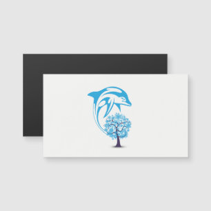 Abstract Dolphin Magnetic Business Cards