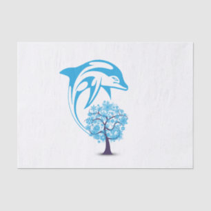 Abstract Dolphin Tissue Paper