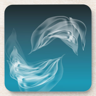 Abstract Dolphins at Play Coaster