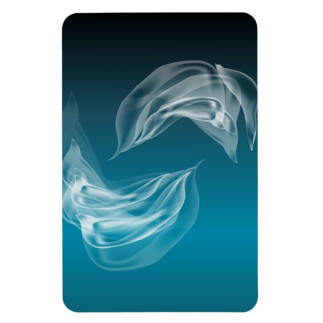Abstract Dolphins at Play Magnet (Vertical)
