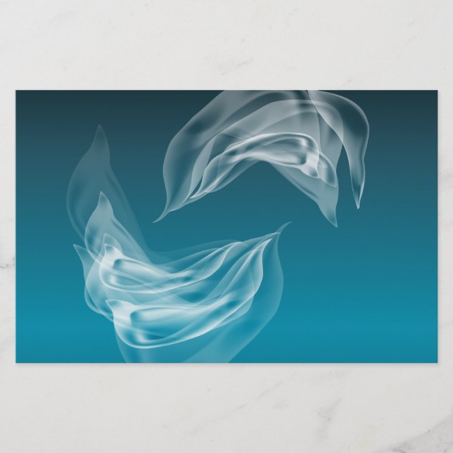 Abstract Dolphins at Play Stationery (Front)