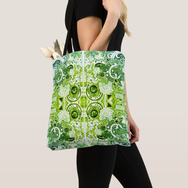 Abstract Doodle Art Tote Bag (Close Up)