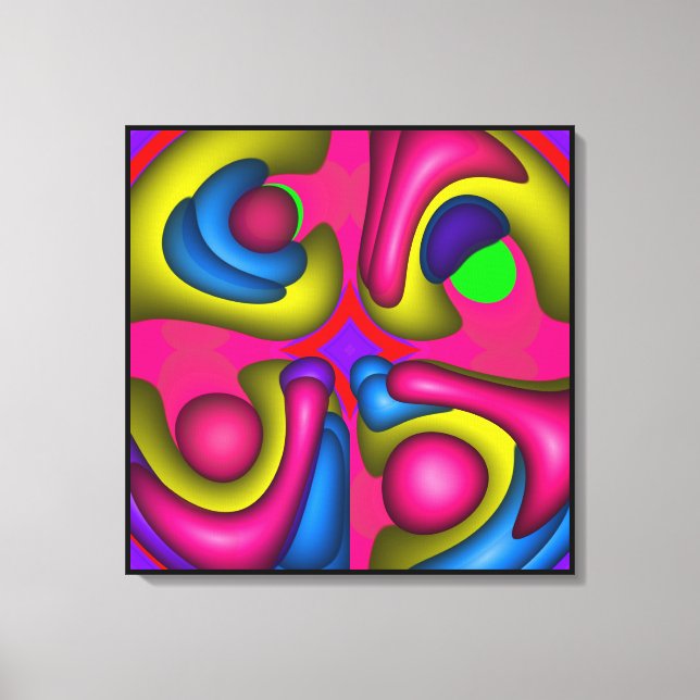 Abstract Doodle Canvas Print (Front)