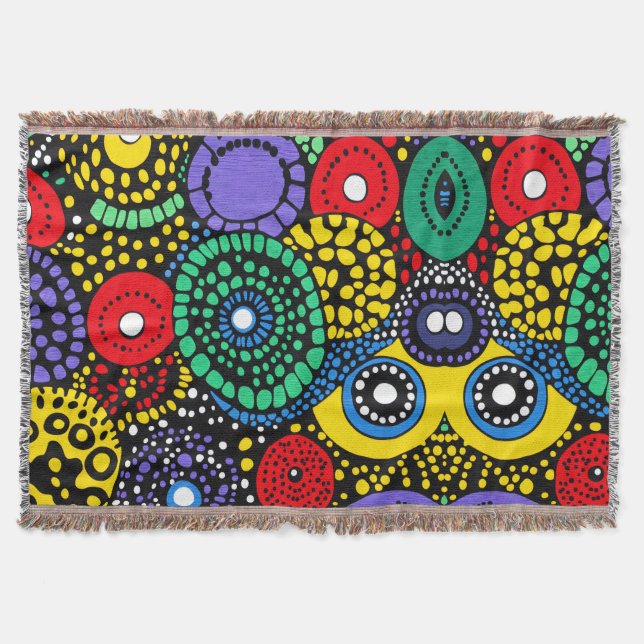 Abstract dot art 2 throw blanket (Front)