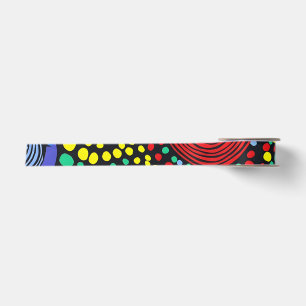 Abstract dot art 3 satin ribbon