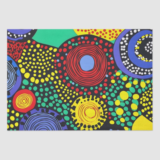 Abstract dot art 3 tissue paper (Front)