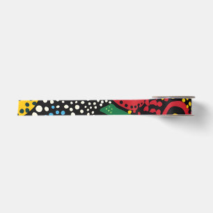 Abstract dot art 8 satin ribbon