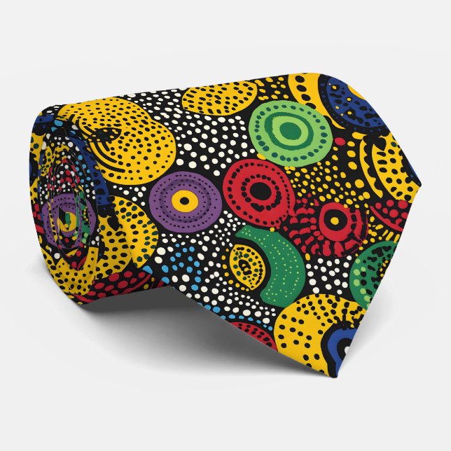Abstract dot art 8 tie (Rolled)