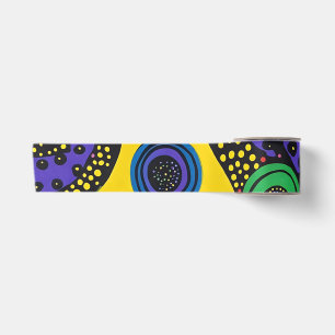 Abstract dot art 9 satin ribbon