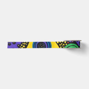 Abstract dot art 9 satin ribbon