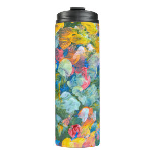 Abstract dot smear brush stroke acrylic and waterc thermal tumbler