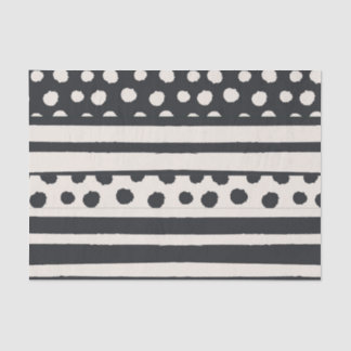 Abstract Dots And Stripes Tissue Paper